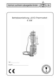 Betriebsanleitung JUVO-Thermostat - Juchheim LaborgerÃ¤te GmbH