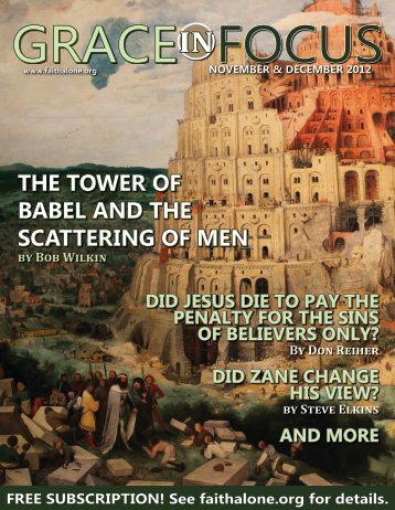 November-December 2012 Full Issue - Grace Evangelical Society