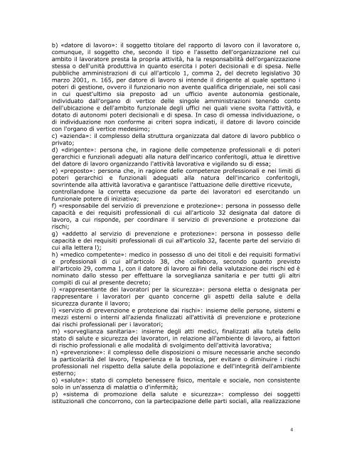 Decreto Legislativo 81/2008 - Dismamusica