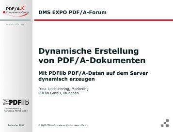 Dynamische Erstellung von PDF/A-Dokumenten