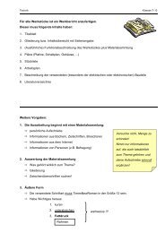 Anforderungen an einen Werkbericht Klasse 7 bis 9 (pdf)