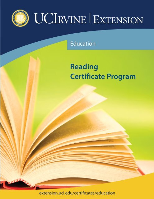Reading Certificate Program - UC Irvine Extension - University of ...