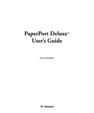 PaperPort Deluxe 6.0 User's Guide - Visioneer Product Support and ...