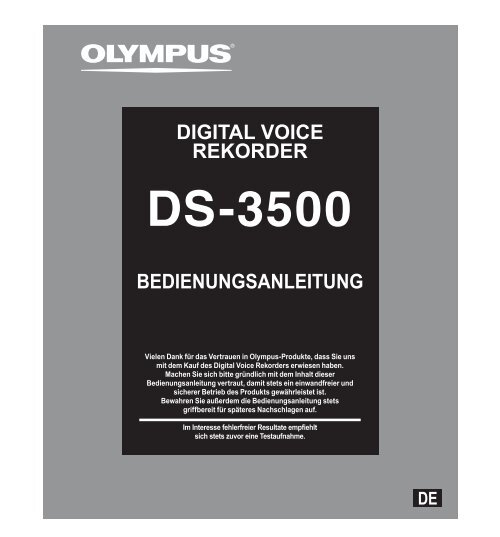 BEDIENUNGSANLEITUNG DIGITAL VOICE REKORDER