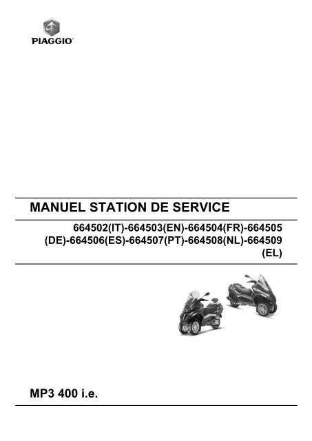 MANUEL STATION DE SERVICE MP3 400 ie
