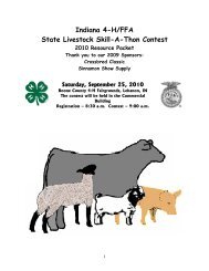 livestock feed identification - Indiana 4-H