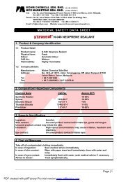 MSDS - N-048 Neoprene Sealant - Mohm Chemical Sdn Bhd