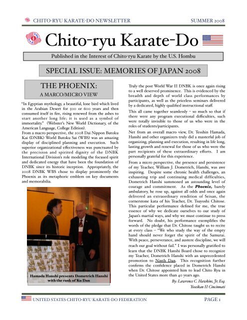 Chito-ryu Karate-Do - United States Chito-ryu Karate Federation