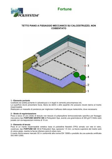 TETTO PIANO A FISSAGGIO MECCANICO SU CALCESTRUZZO ...