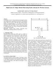 High Gain of C Shape Slotted Microstrip Patch Antenna ... - Gimt.edu.in