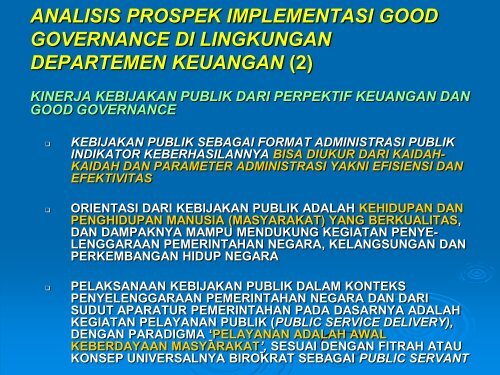 implementasi good governance dalam beragam perspektif