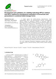 Development and validation of a stability-indicating HPTLC method ...