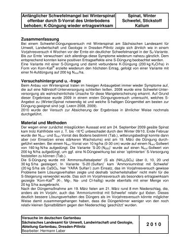 Schwefeldüngung zu Winterspinat [Download,*.pdf, 0,06 MB