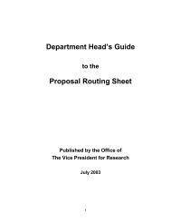 Department Head Proposal Guide - Sponsored Projects - University ...