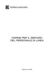 NORME PER IL SERVIZIO DEL PERSONALE DI LINEA - FNM