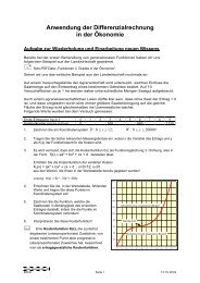 Anwendung der Differenzialrechnung in der Ökonomie - Bkonzepte.de