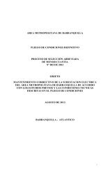 area metropolitana de barranquilla pliego de condiciones definitivo ...