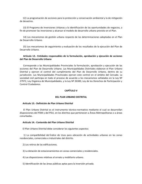 Aprueban el Reglamento de Acondicionamiento Territorial y ...