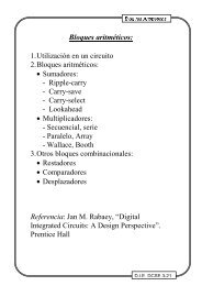 1. Utilización en un circuito 2. Bloques aritméticos: • Sumadores ...