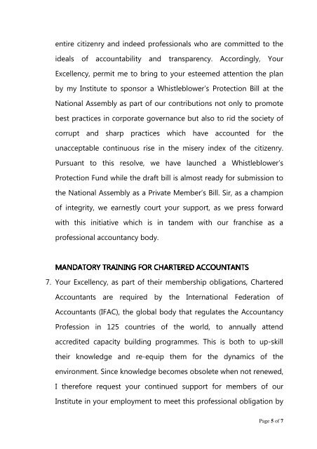 An Address - The Institute of Chartered Accountants of Nigeria
