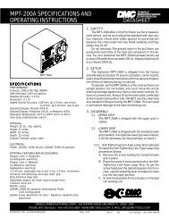 mpt-200a specifications and operating instructions - Daniels ...