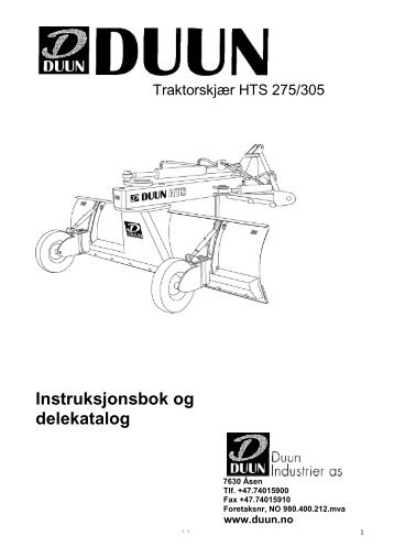 Instruksjonsbok og delekatalog