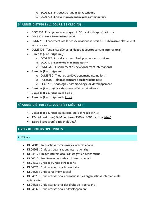 Licence en droit - FacultÃ© des sciences sociales