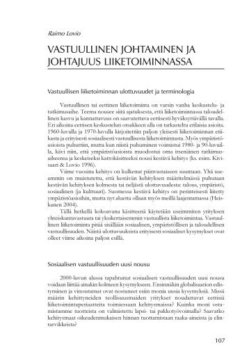 vastuullinen johtaminen ja johtajuus liiketoiminnassa - Edu.fi
