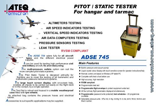 Click to view ADSE 745 specification sheet - AvionTEq