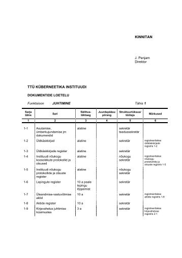 kinnitan ttÃ¼ kÃ¼berneetika instituudi - TTÃ KÃ¼berneetika Instituut