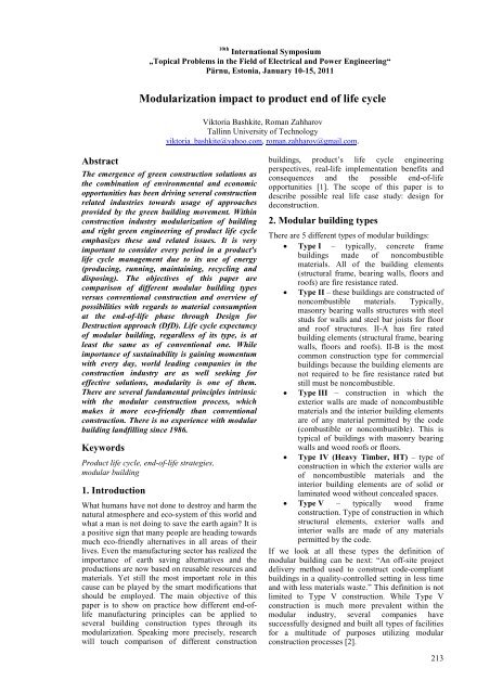 Modularization impact to product end of life cycle