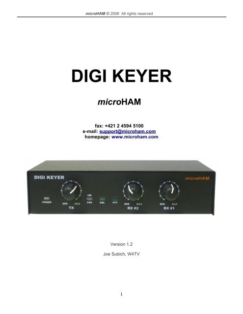 DIGI KEYER - microHAM