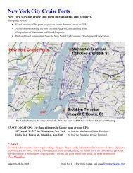 New York City Cruise Ports - Toms Port Guides