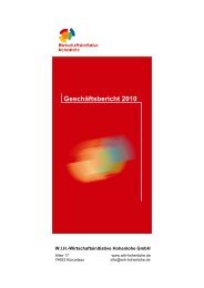 GeschÃƒÂ¤ftsbericht 2010 - WIH-Wirtschaftsinitiative Hohenlohe