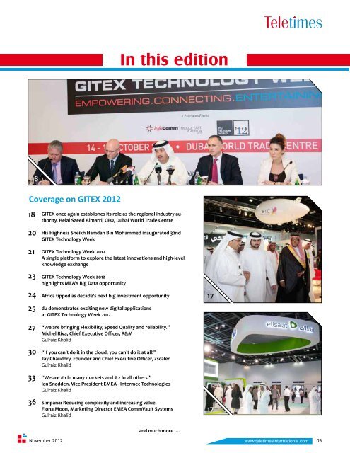 GITEX 2012 INTERVIEWS ITU TELECOM World 2012 - Teletimes