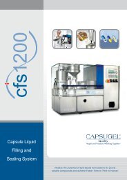 CFS 1200 Capsule Filling and Sealing Machine Brochure - Capsugel