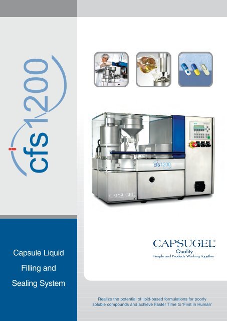 CFS 1200 Capsule Filling and Sealing Machine Brochure - Capsugel