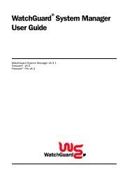 WSM User Guide - WatchGuard Technologies