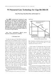 W Polymetal Gate Technology for Giga Bit DRAM - JSTS