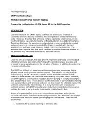 Ammonia and Amphipod Toxicity Testing - Seattle District - U.S. Army