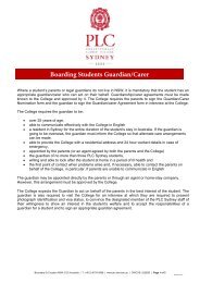 Overseas Boarding Student Guardianship Form