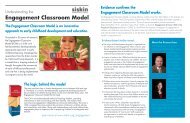 Engagement Classroom Model brochure - Siskin Children's Institute
