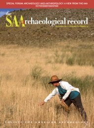 The SAA Archaeological Record - Society for American Archaeology