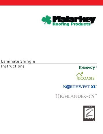 Laminate Shingle Instructions - Malarkey Roofing Products