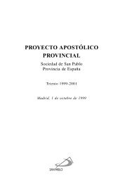 PROYECTO APOSTÓLICO PROVINCIAL - Societa San Paolo