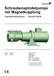 Schraubenspindelpumpe mit Magnetkupplung - ALLWEILER ...