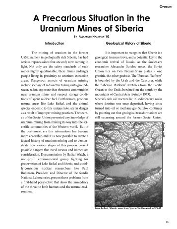 Uranium Mining in Siberia