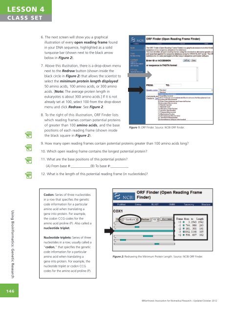 LESSON 4 Using Bioinformatics to Analyze Protein Sequences