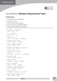 face2face Written Placement Test - Gobierno de Canarias