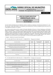 DIÃRIO OFICIAL DO MUNICÃPIO - Prefeitura Municipal de UberlÃ¢ndia
